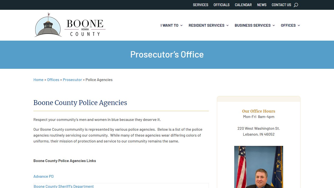Police Agencies - Boone County, Indiana